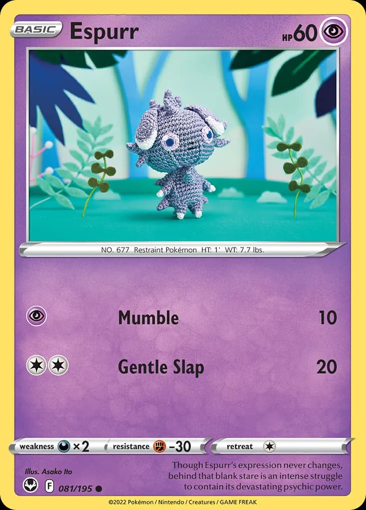Silver Tempest Espurr card front, 81/195