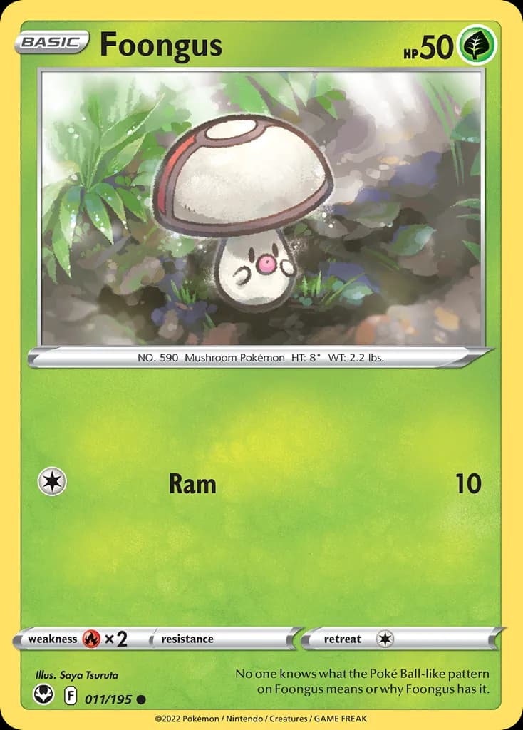 Silver Tempest Foongus card front, 11/195