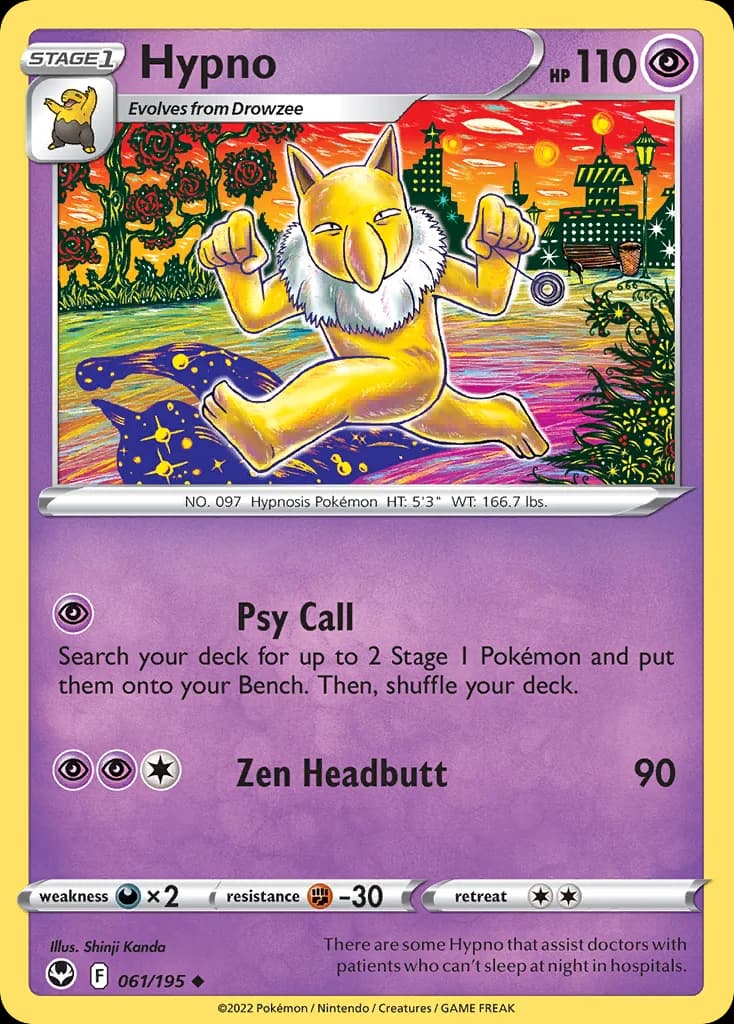 Silver Tempest Hypno card front, 61/195