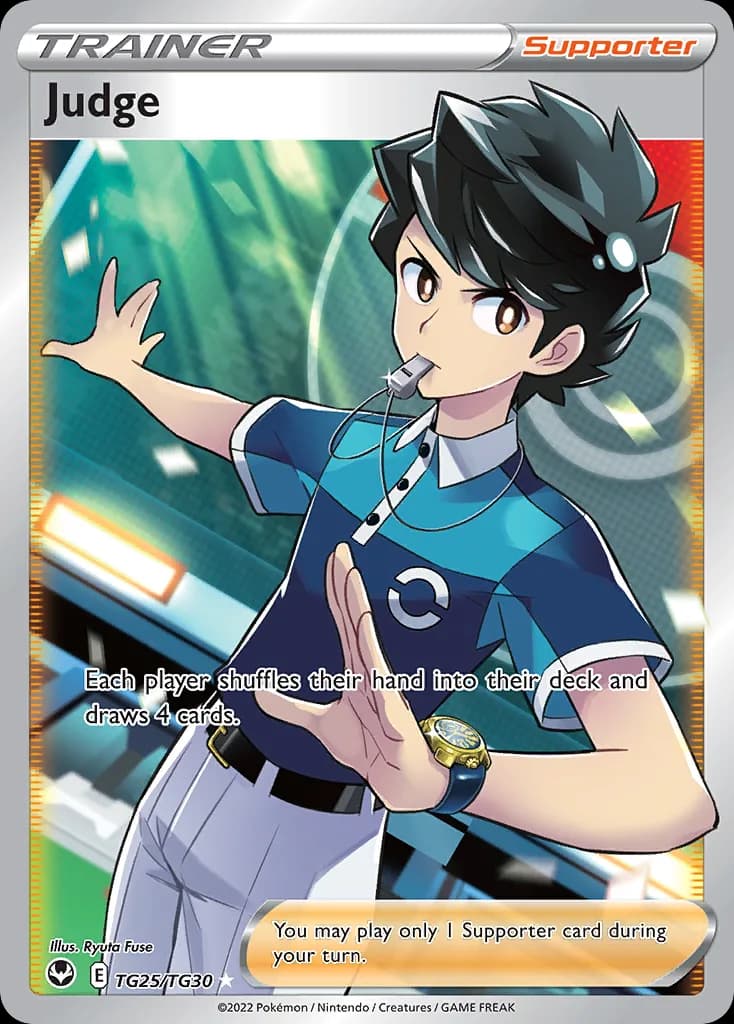 Silver Tempest Judge card front, TG25/TG30