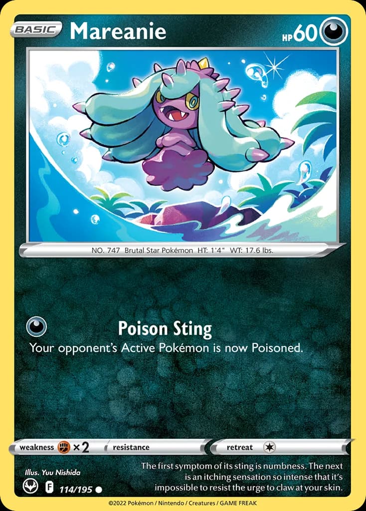 Silver Tempest Mareanie card front, 114/195