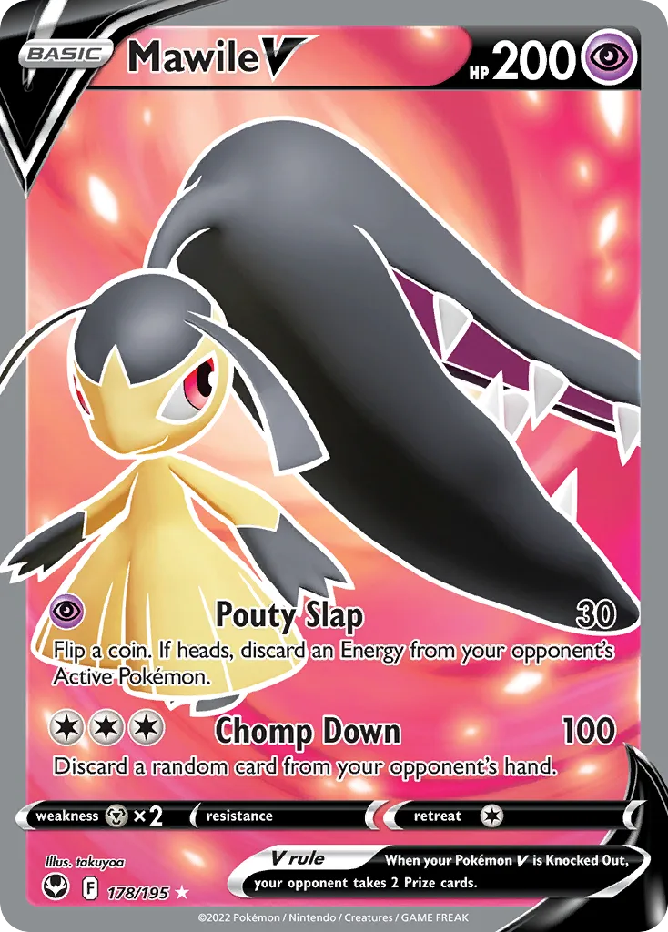 Silver Tempest Mawile V card front, 178/195