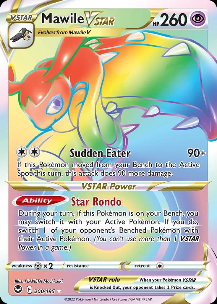 Silver Tempest Mawile VSTAR card front, 200/195