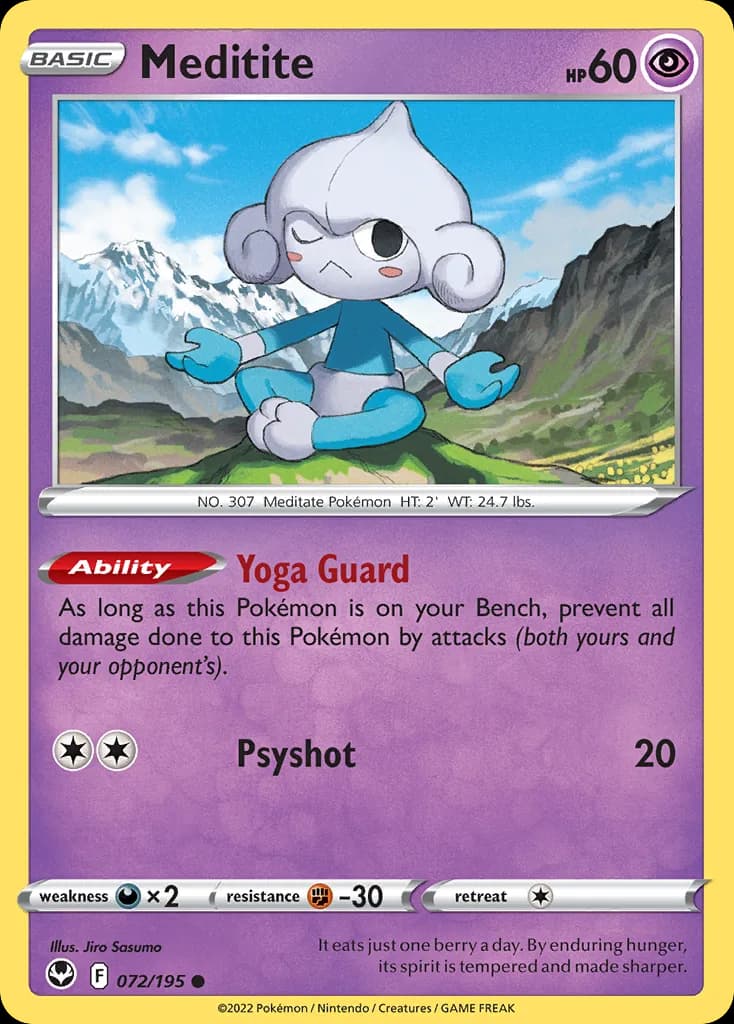Silver Tempest Meditite card front, 72/195