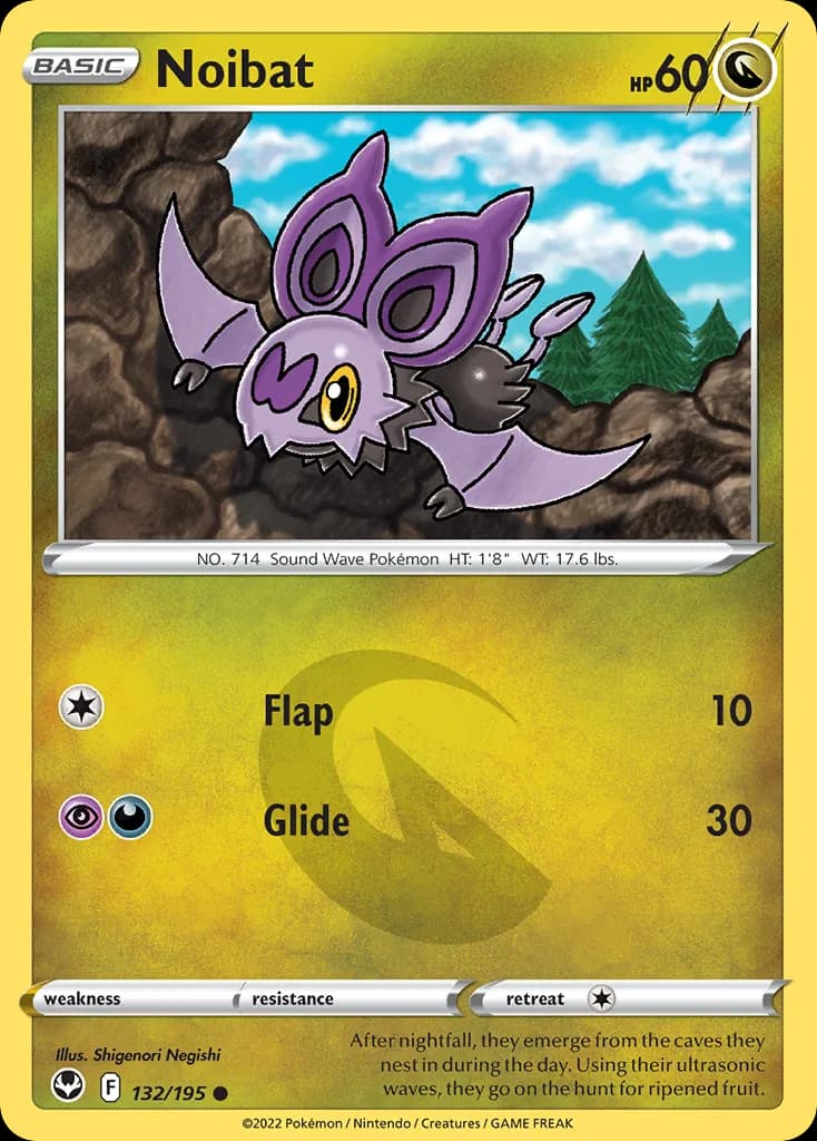 Silver Tempest Noibat card front, 132/195