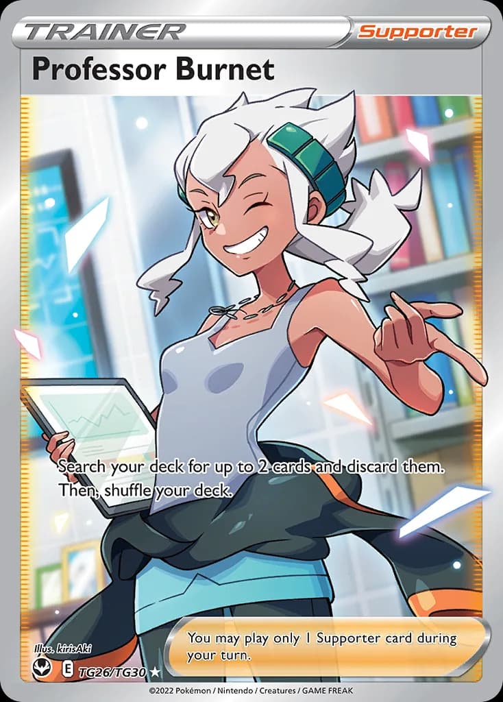 Silver Tempest Professor Burnet card front, TG26/TG30