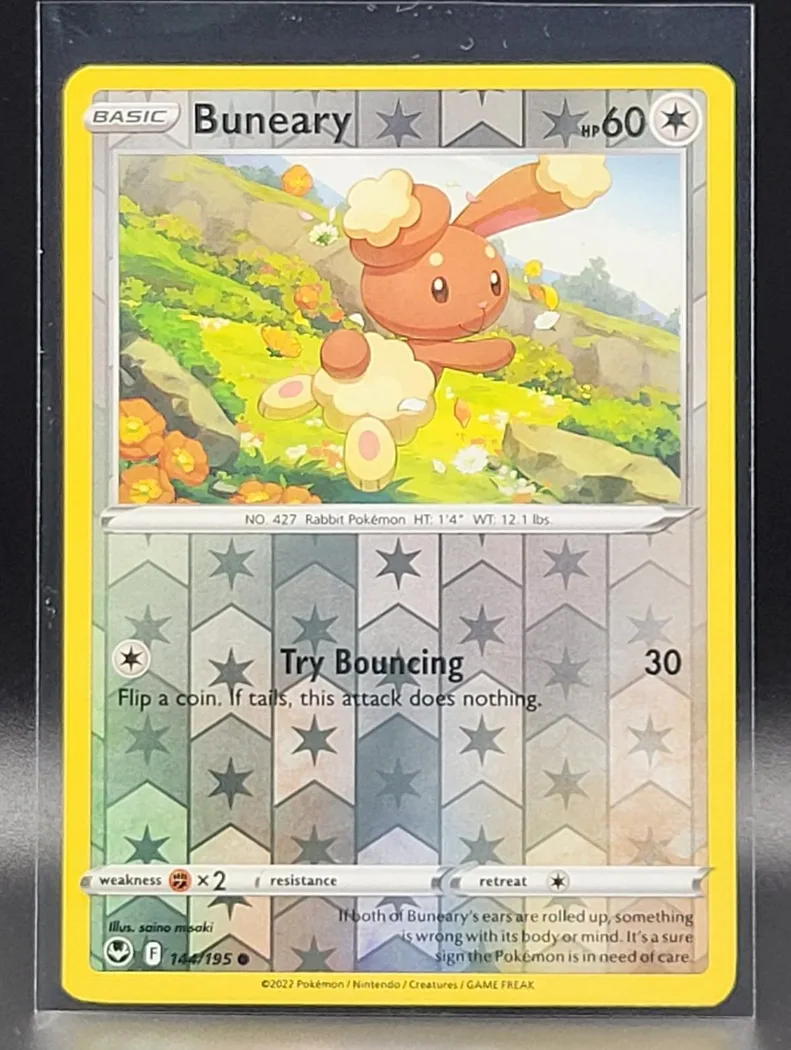 Buneary reverse holo card front, Silver Tempest 144/195