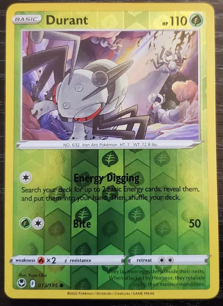 Durant reverse holo card front, Silver Tempest 13/195