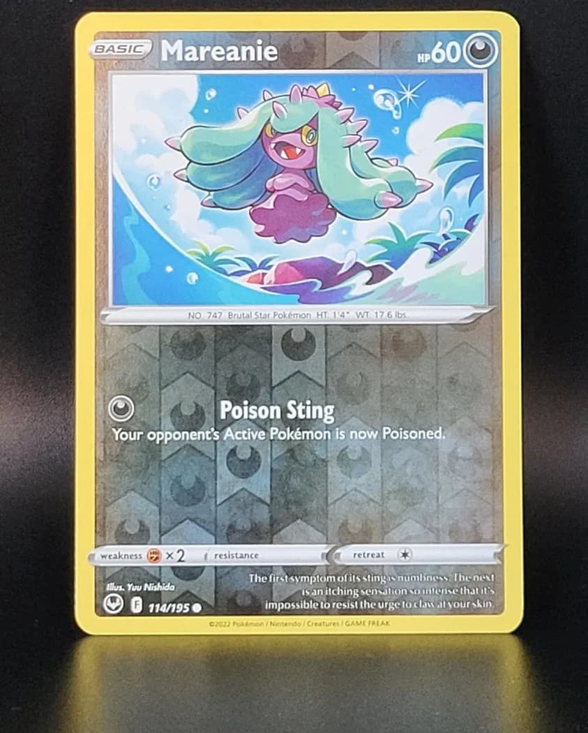 Mareanie reverse holo card front, Silver Tempest 114/195