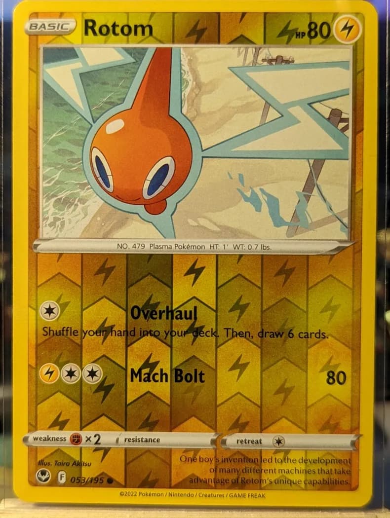 Rotom reverse holo card front, Silver Tempest 53/195