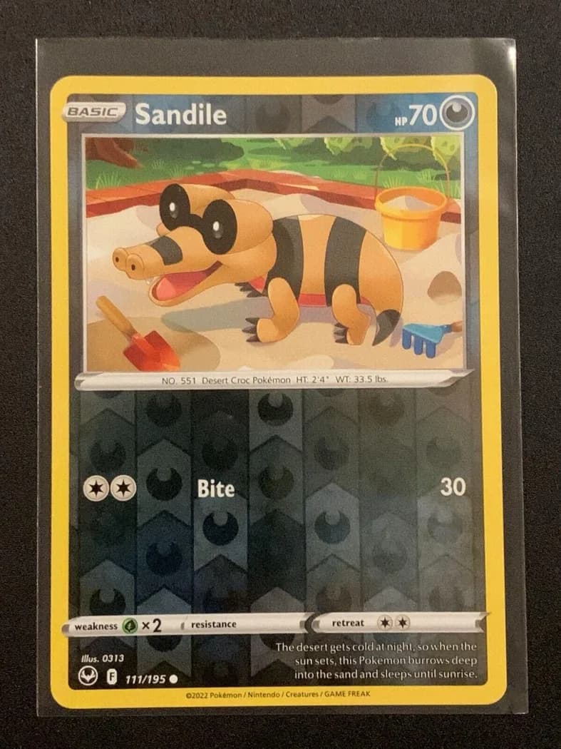 Sandile reverse holo card front, Silver Tempest 111/195