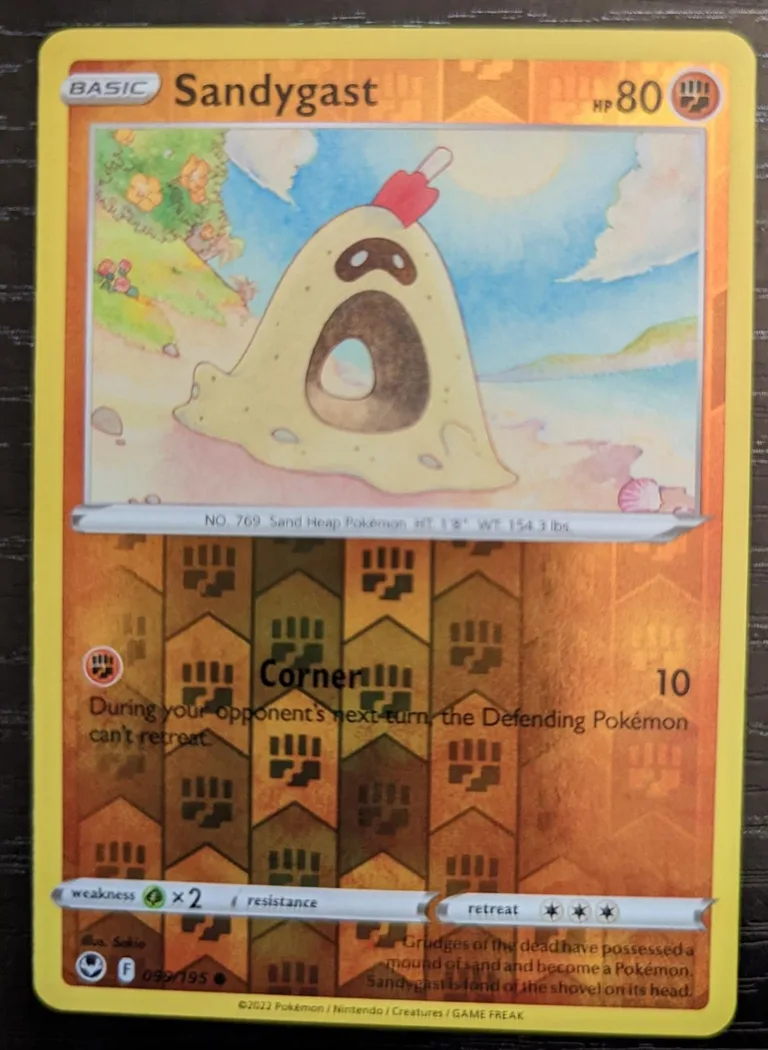 Sandygast reverse holo card front, Silver Tempest 99/195