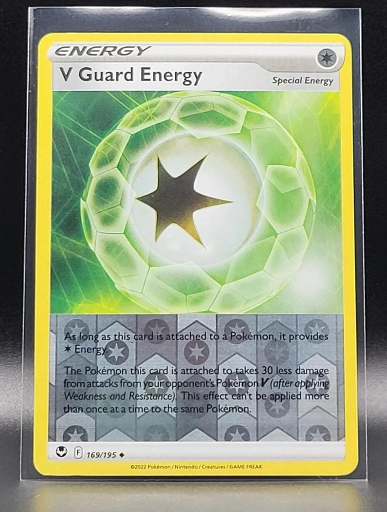 V Guard Energy reverse holo card front, Silver Tempest 169/195