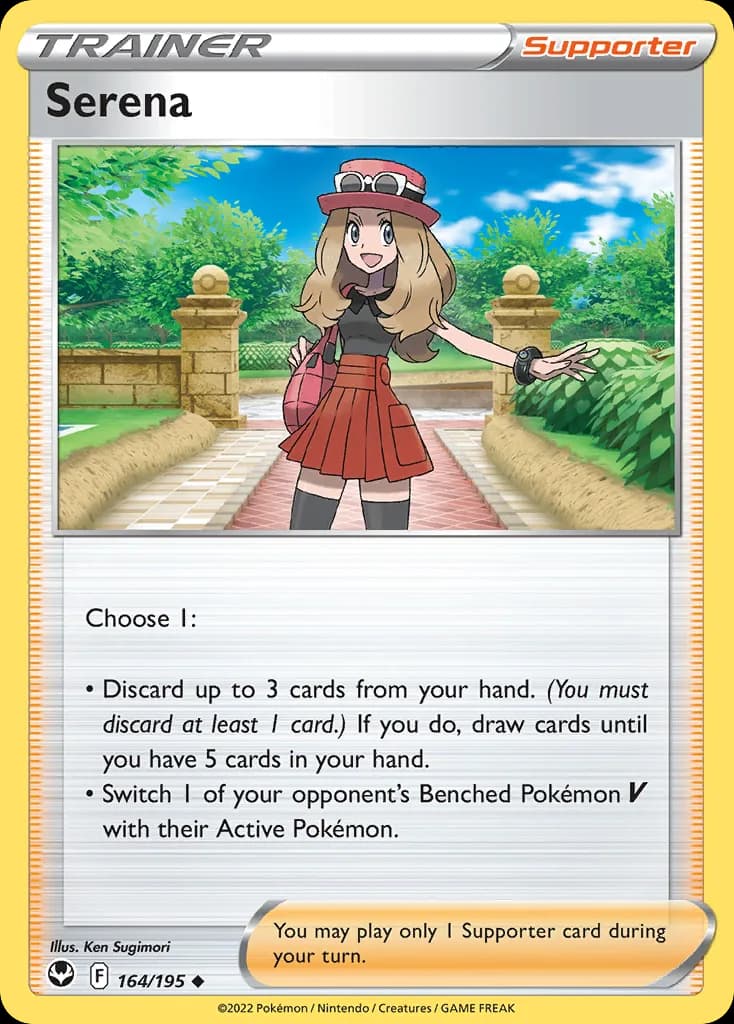 Silver Tempest Serena card front, 164/195