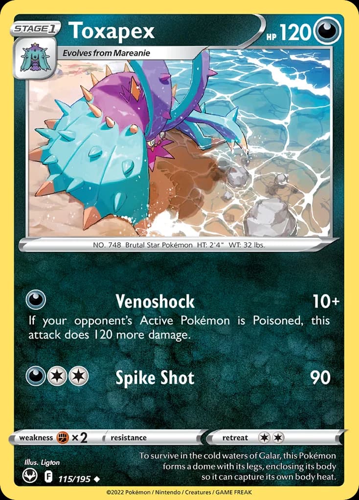 Silver Tempest Toxapex card front, 115/195