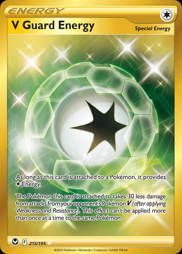 Silver Tempest V Guard Energy card front, 215/195