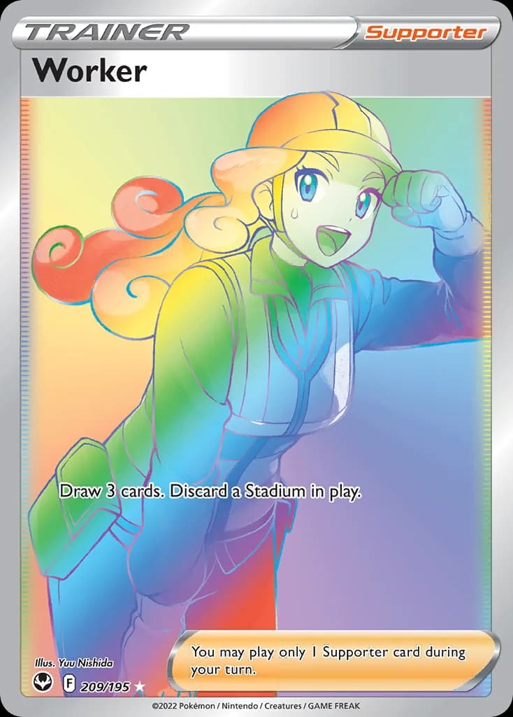 Silver Tempest Worker card front, 209/195