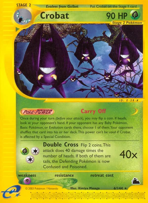 Crobat card front, Skyridge 6/144