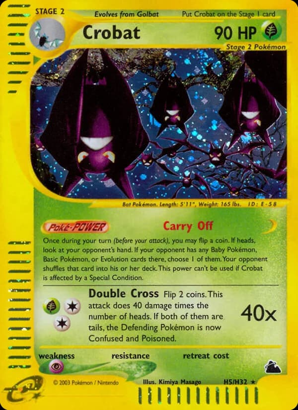 Crobat card front, Skyridge H5/H32