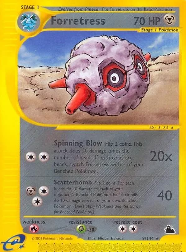 Forretress card front, Skyridge 9/144