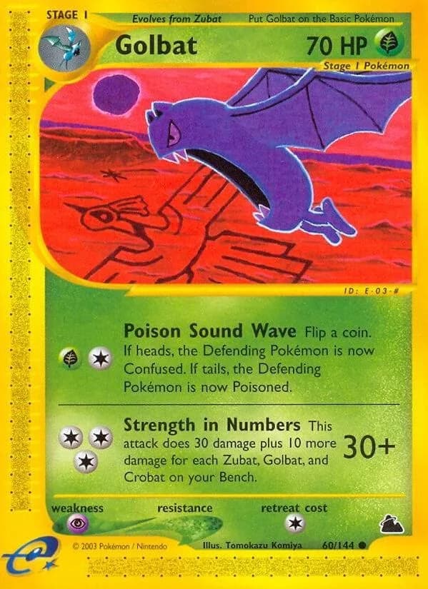 Golbat card front, Skyridge 60/144
