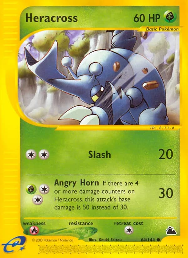Heracross card front, Skyridge 64/144