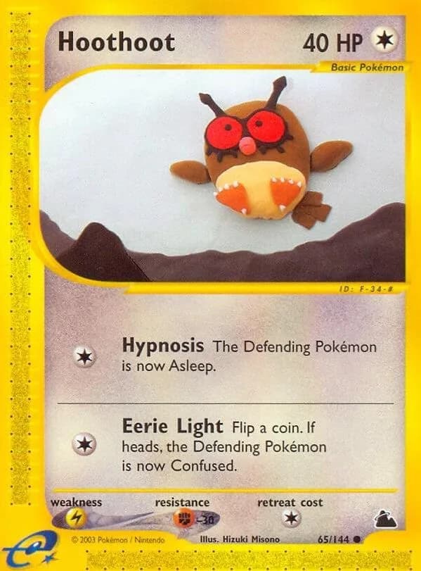 Hoothoot card front, Skyridge 65/144