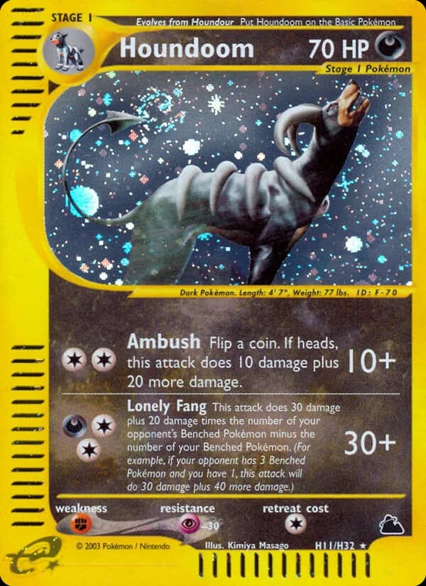 Houndoom card front, Skyridge H11/H32