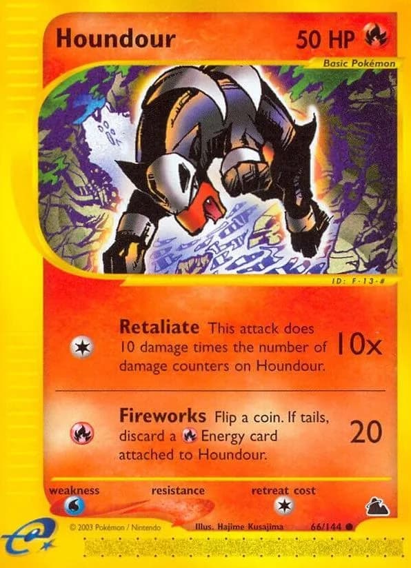 Houndour card front, Skyridge 66/144