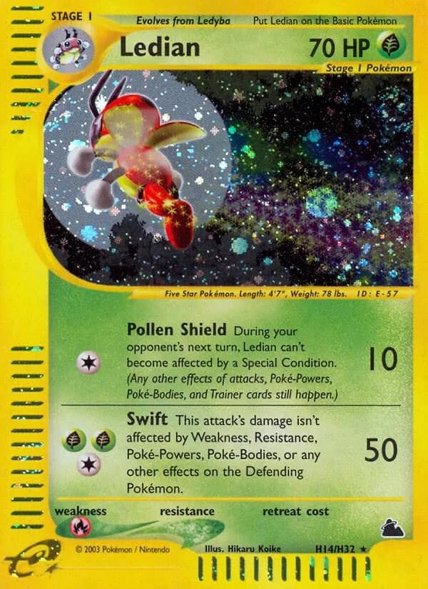 Ledian card front, Skyridge H14/H32