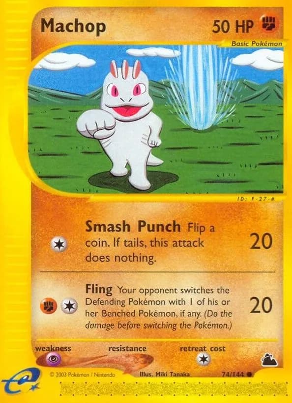 Machop card front, Skyridge 74/144