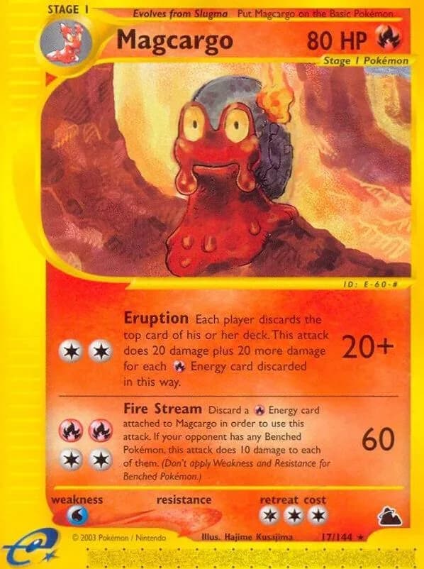 Magcargo card front, Skyridge 17/144