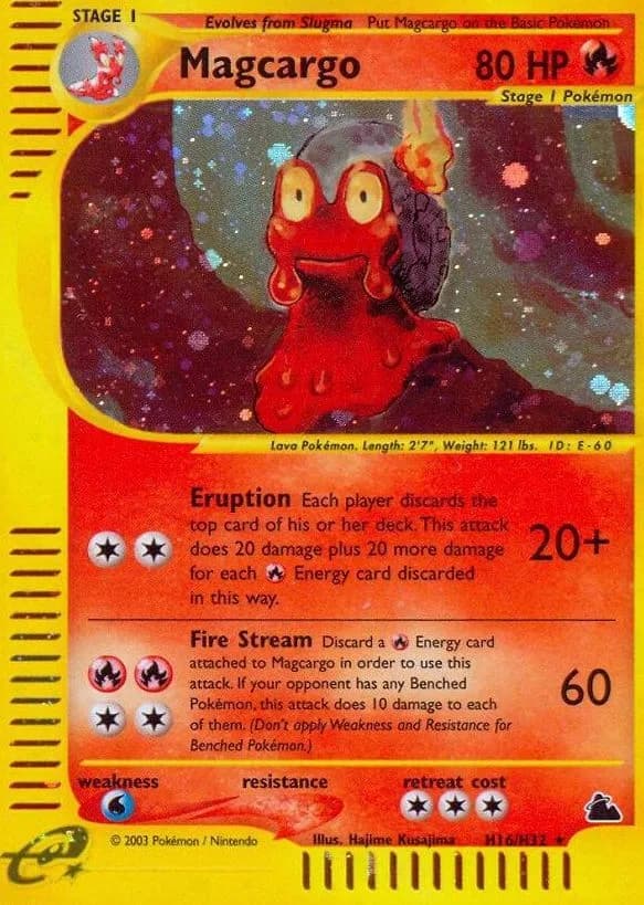 Magcargo card front, Skyridge H16/H32