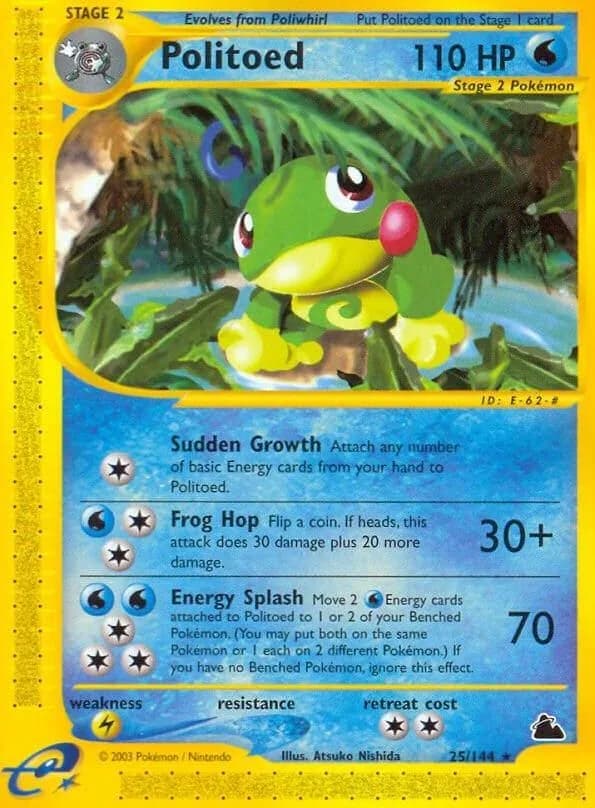 Politoed card front, Skyridge 25/144