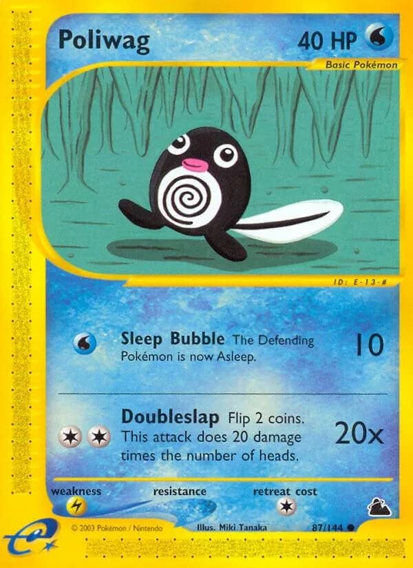Poliwag card front, Skyridge 87/144
