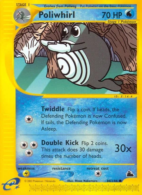 Poliwhirl card front, Skyridge 88/144