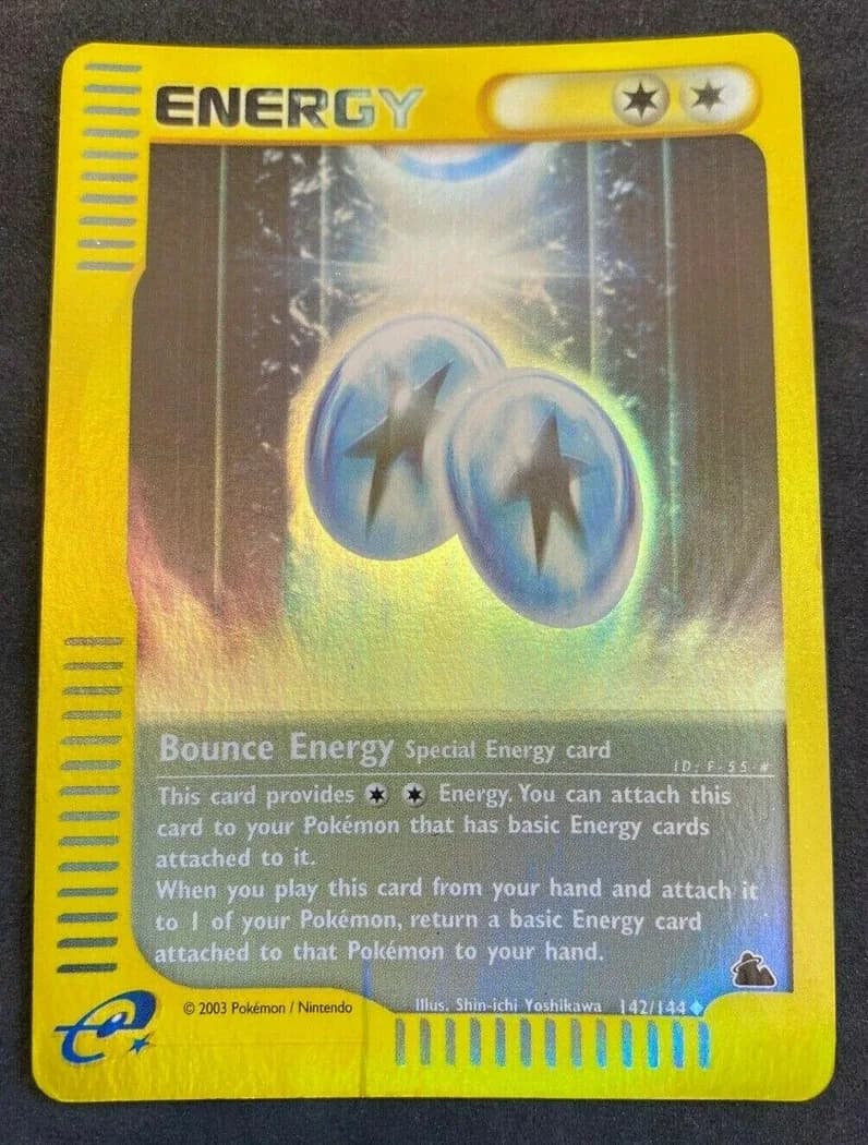 Bounce Energy reverse holo card front, Skyridge 142/144