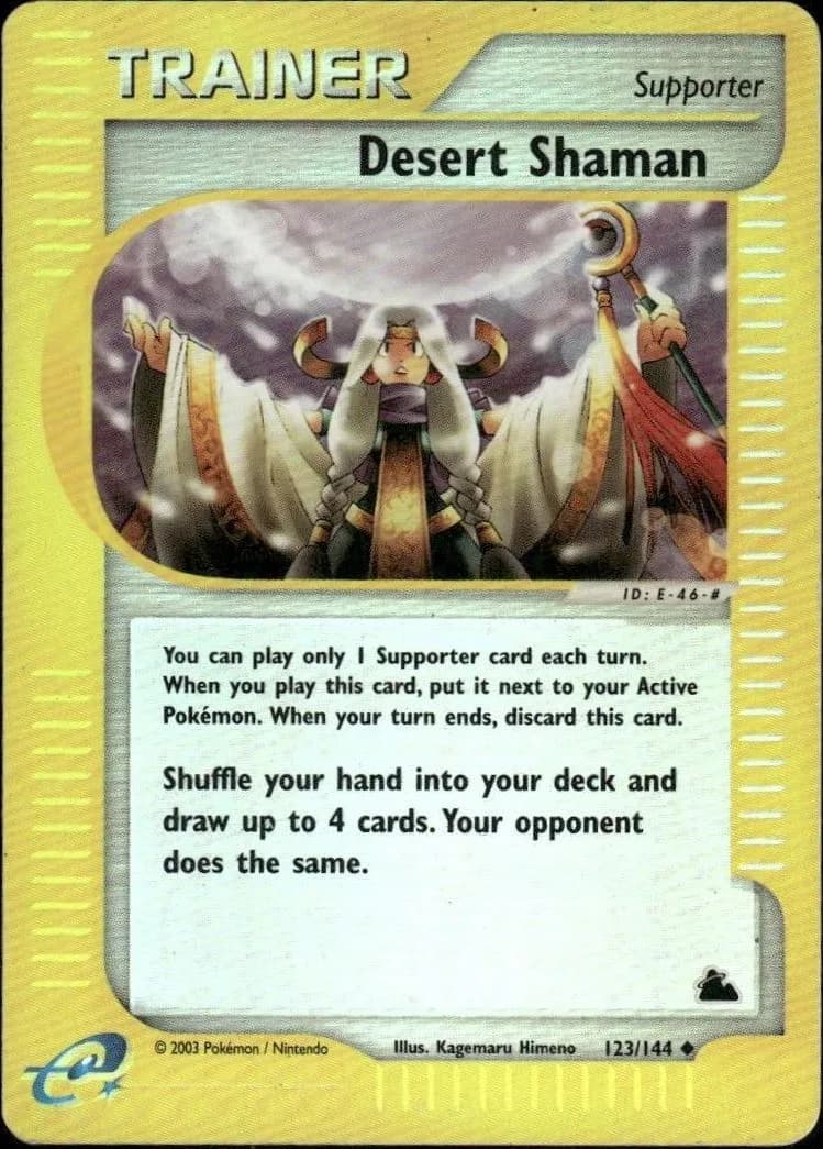 Desert Shaman reverse holo card front, Skyridge 123/144