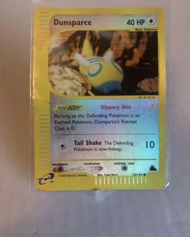 Dunsparce reverse holo card front, Skyridge 53/144