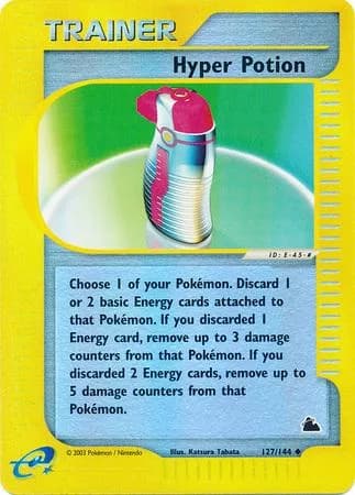 Hyper Potion reverse holo card front, Skyridge 127/144
