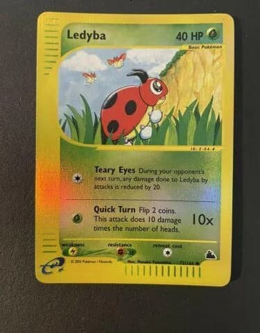 Ledyba reverse holo card front, Skyridge 72/144