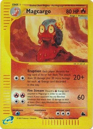 Magcargo reverse holo card front, Skyridge 17/144