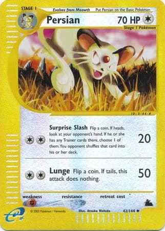 Persian reverse holo card front, Skyridge 42/144