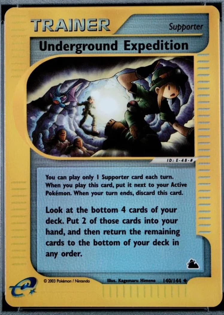 Underground Expedition reverse holo card front, Skyridge 140/144