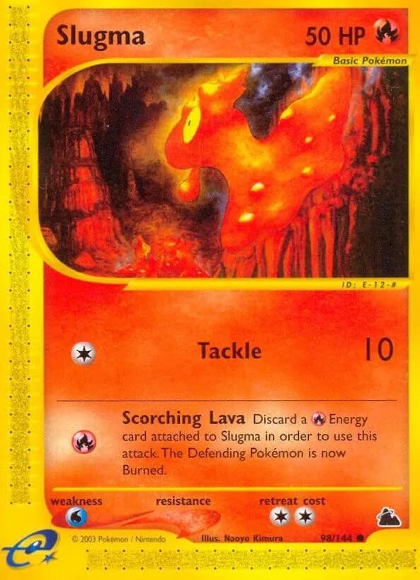 Slugma card front, Skyridge 98/144