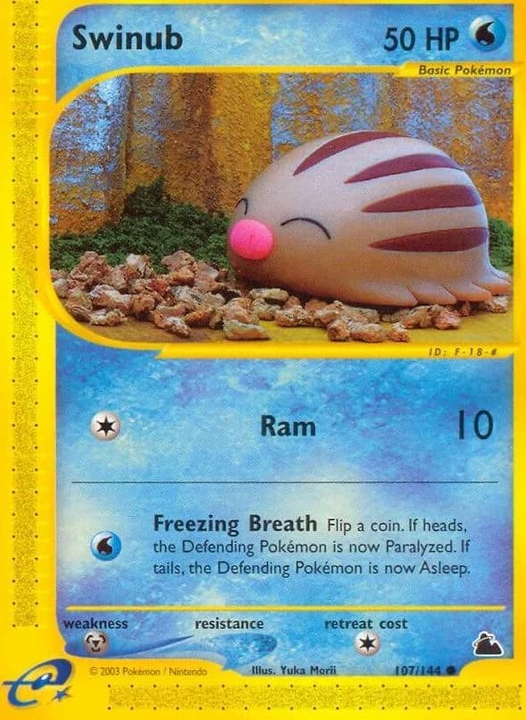Swinub card front, Skyridge 107/144