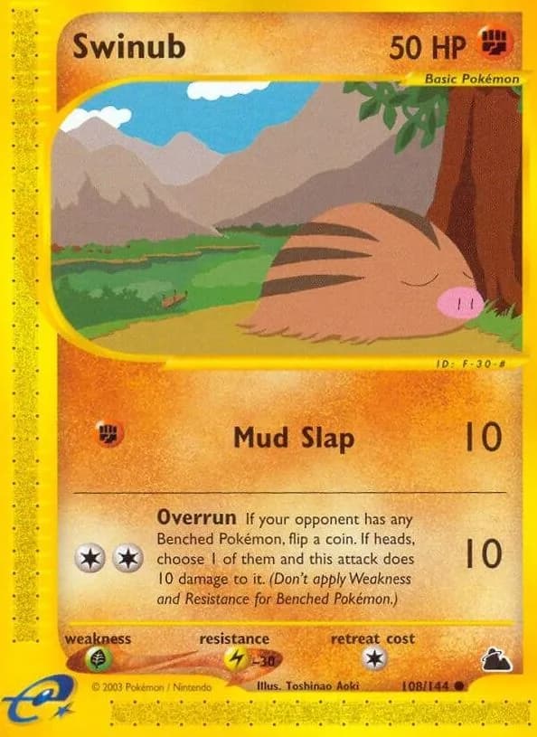 Swinub card front, Skyridge 108/144