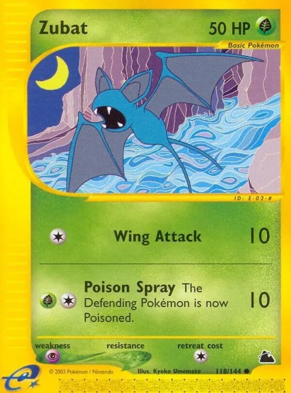Zubat card front, Skyridge 118/144