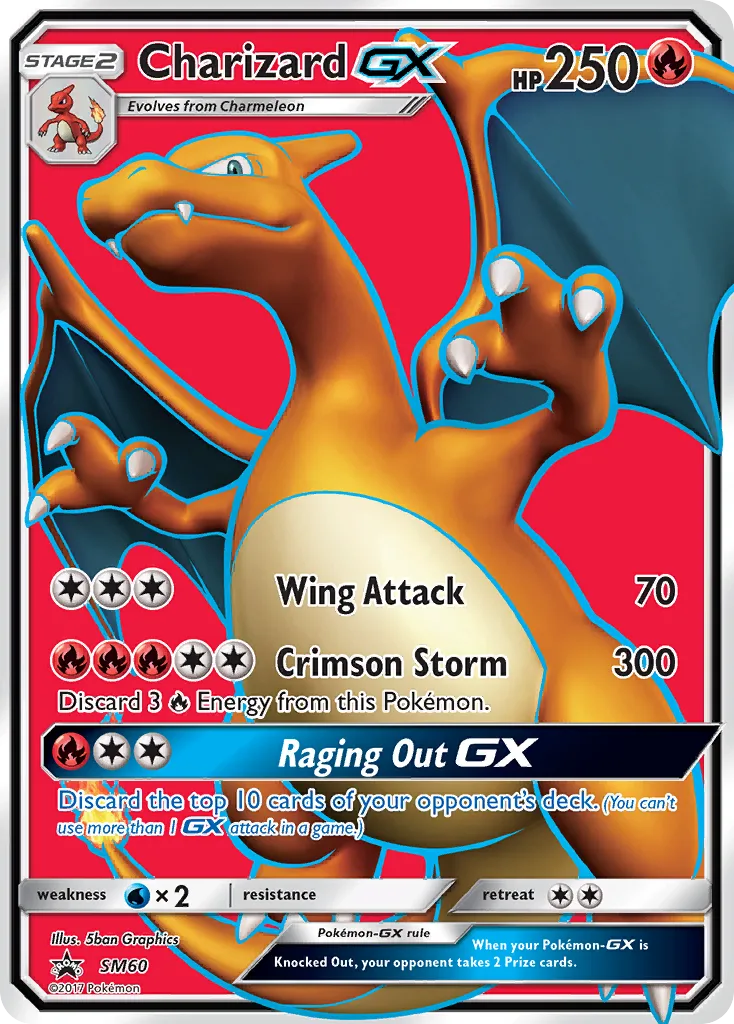 SM Black Star Promos Charizard GX holo promo card front, SM60
