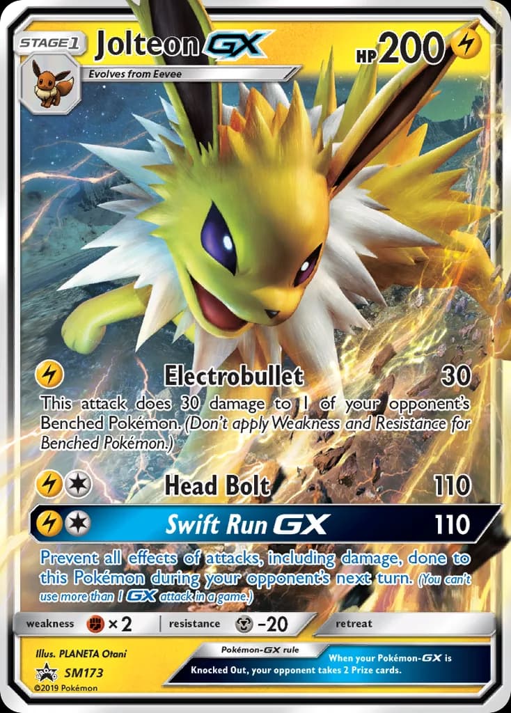 Jolteon-GX card front, SM Black Star Promos SM173